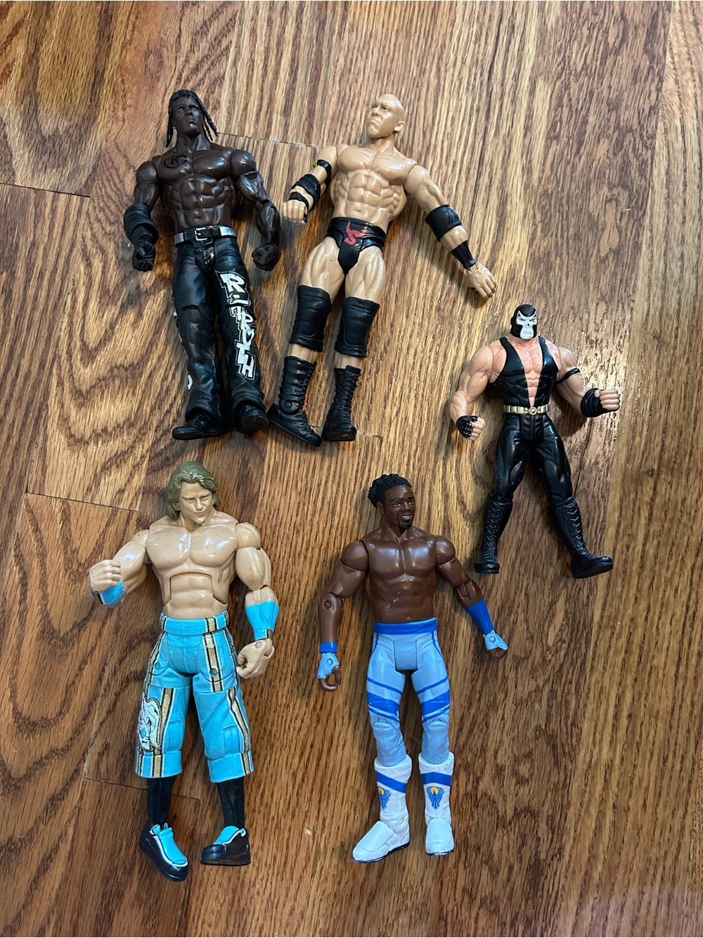 WWE 2005-2011 Action Bundle Figure Set - Assorted Blue & Black Figures Bane